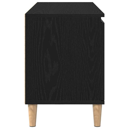 Televizní Skříň 102 X 35 X 50 Cm Černý Dub Kompozitní Dřevo