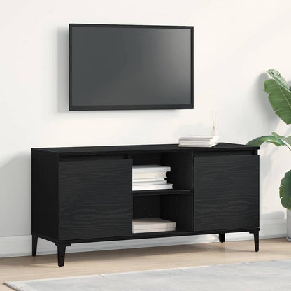 Televizní Skříň 102 X 35 X 50 Cm Černý Dub Kompozitní Dřevo