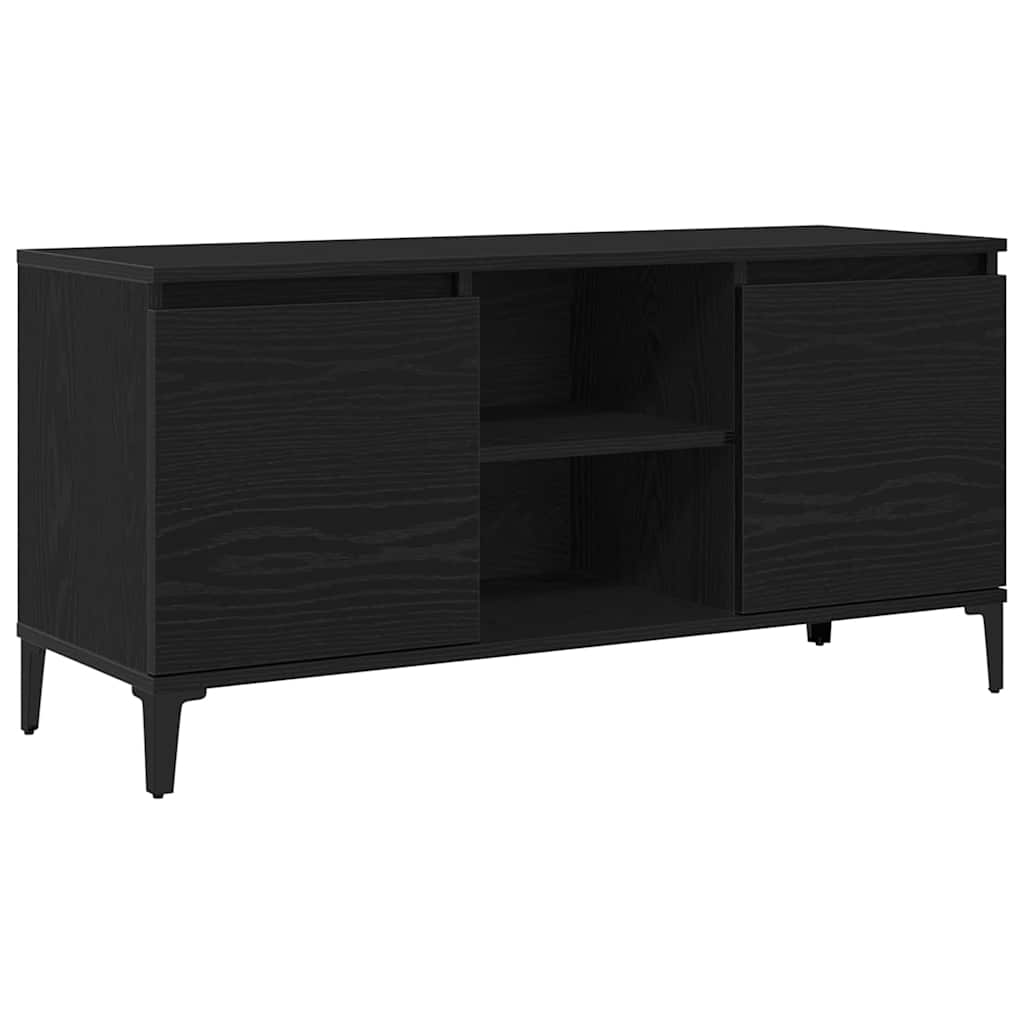 Televizní Skříň 102 X 35 X 50 Cm Černý Dub Kompozitní Dřevo