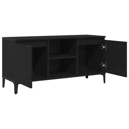 Televizní Skříň 102 X 35 X 50 Cm Černý Dub Kompozitní Dřevo