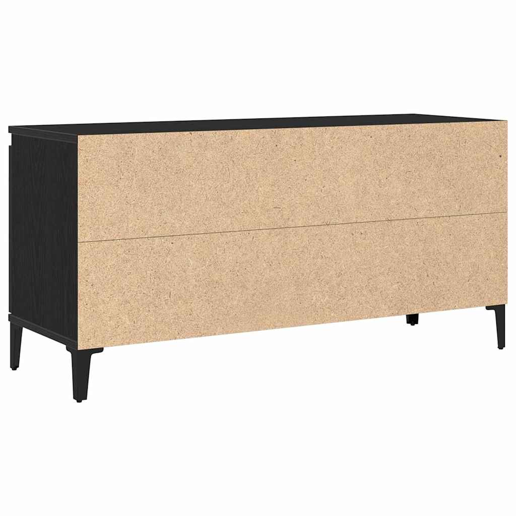 Televizní Skříň 102 X 35 X 50 Cm Černý Dub Kompozitní Dřevo