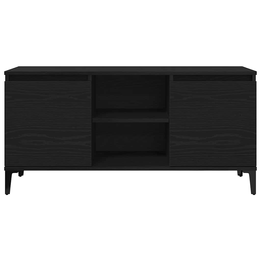 Televizní Skříň 102 X 35 X 50 Cm Černý Dub Kompozitní Dřevo