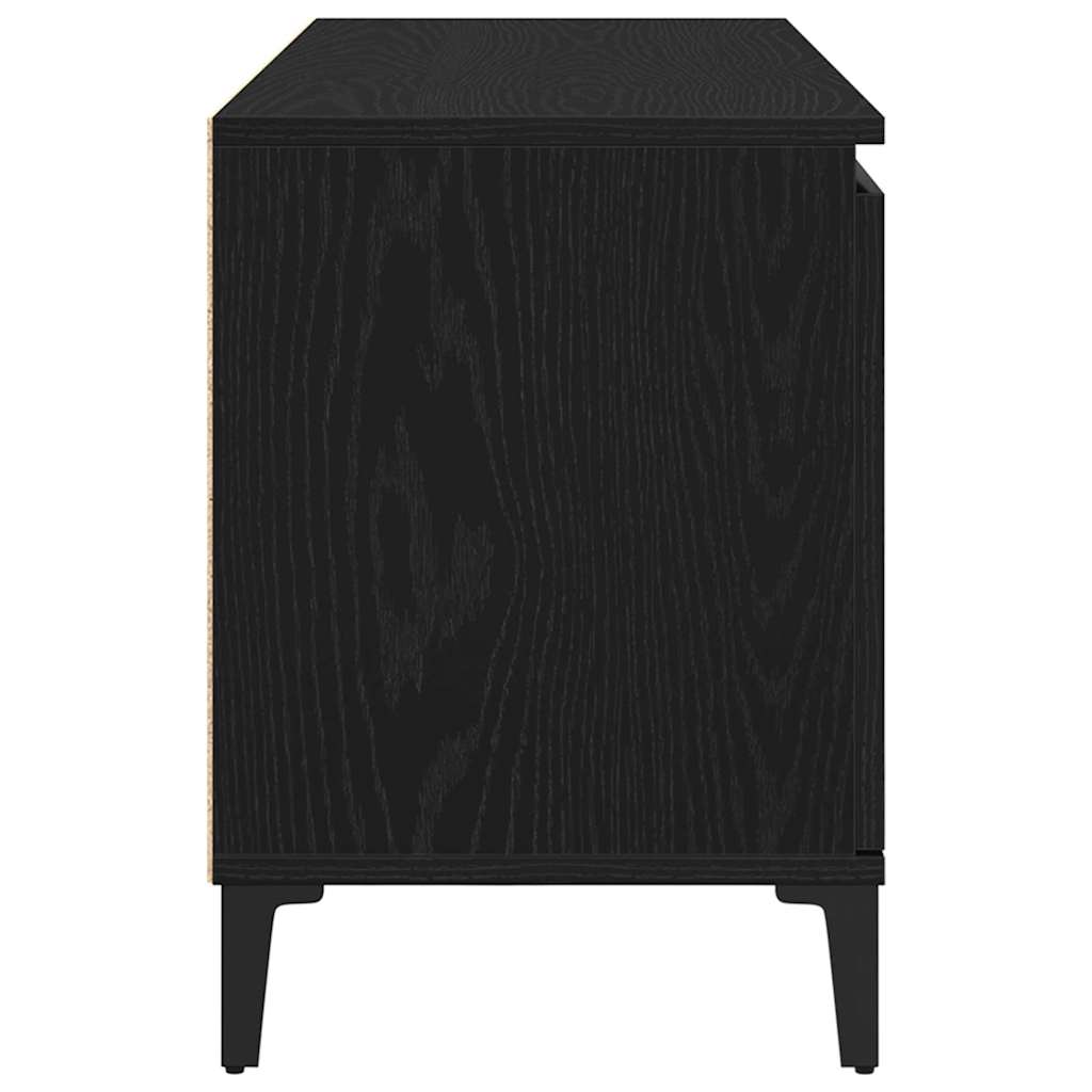 Televizní Skříň 102 X 35 X 50 Cm Černý Dub Kompozitní Dřevo