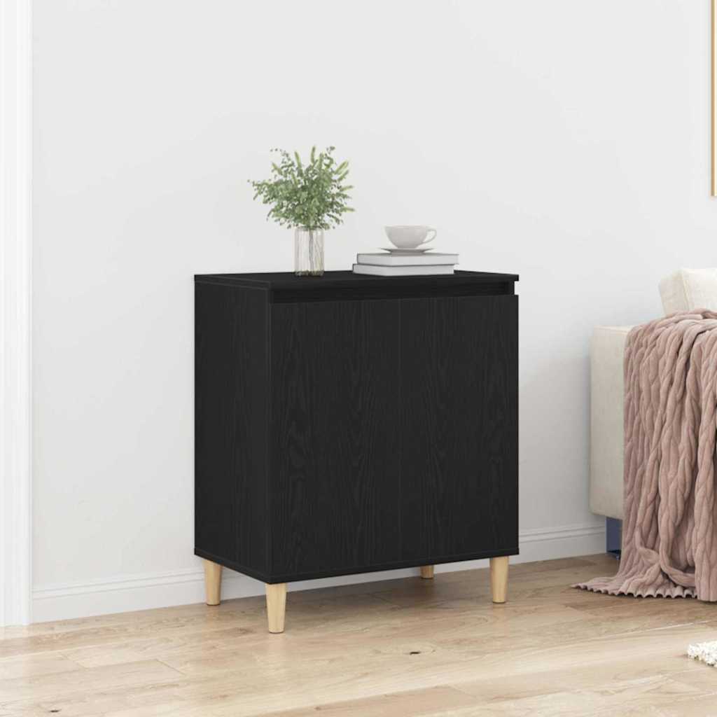 Servírovací Skříň Černý Dub 60 X 35 X 70 Cm Kompozitní Dřevo