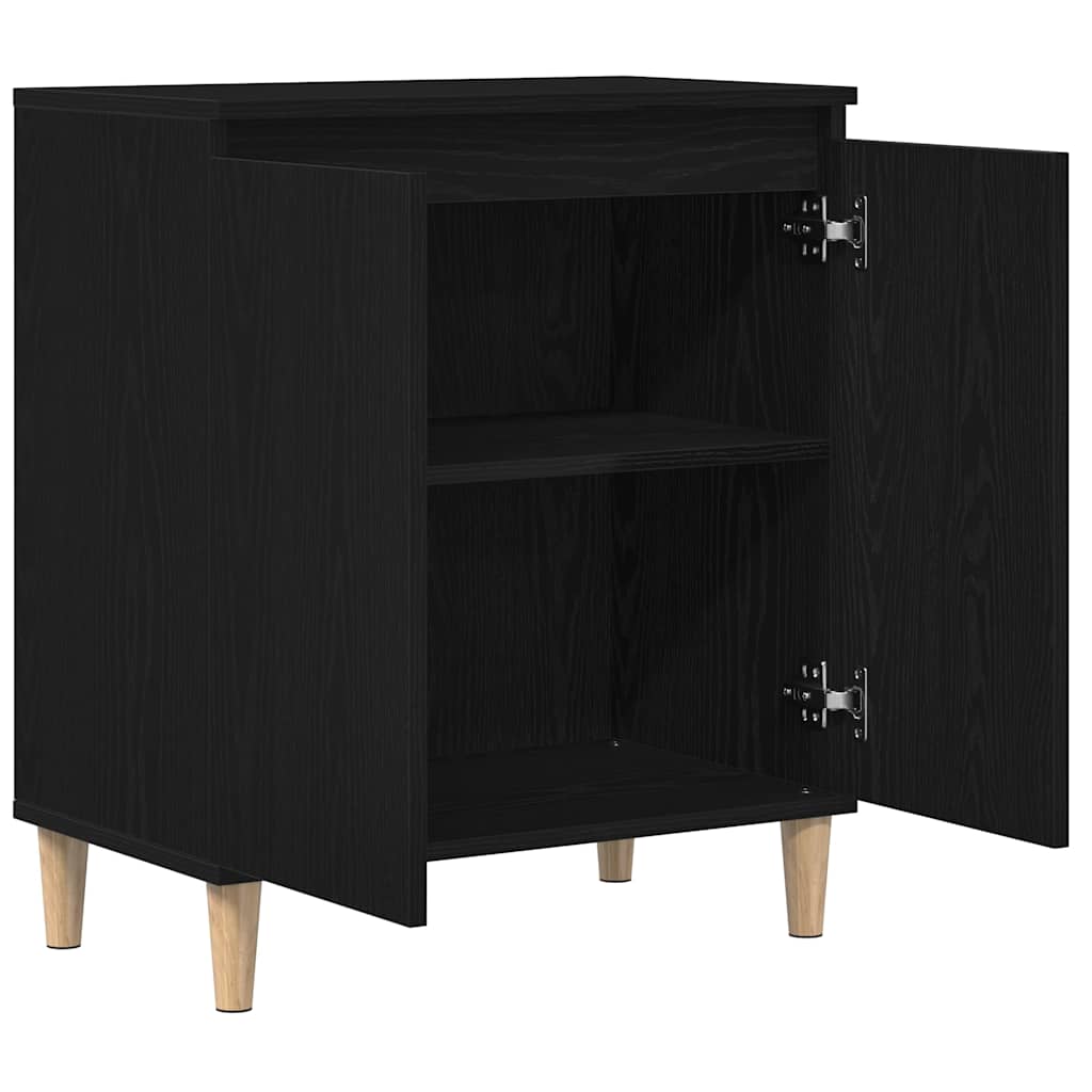 Servírovací Skříň Černý Dub 60 X 35 X 70 Cm Kompozitní Dřevo