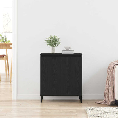 Servírovací Skříň Černý Dub 60 X 35 X 70 Cm Kompozitní Dřevo