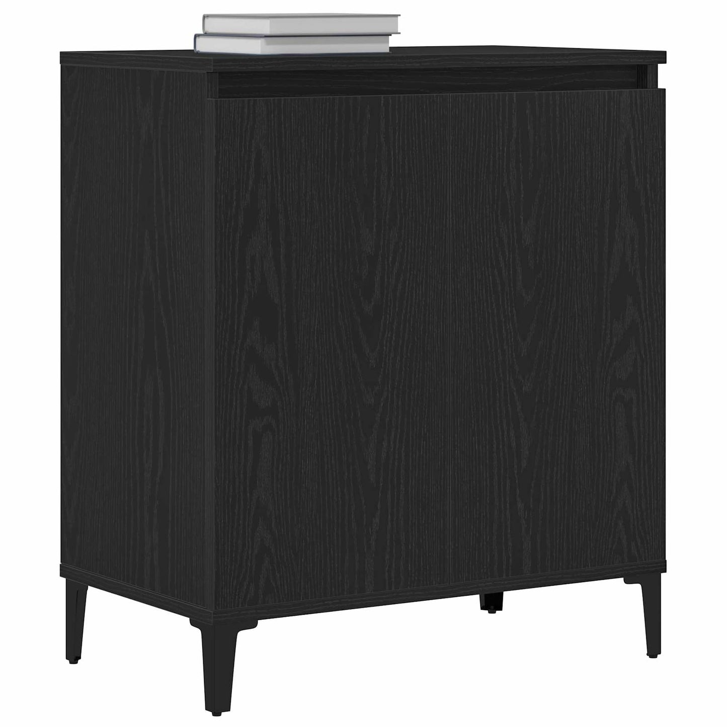 Servírovací Skříň Černý Dub 60 X 35 X 70 Cm Kompozitní Dřevo