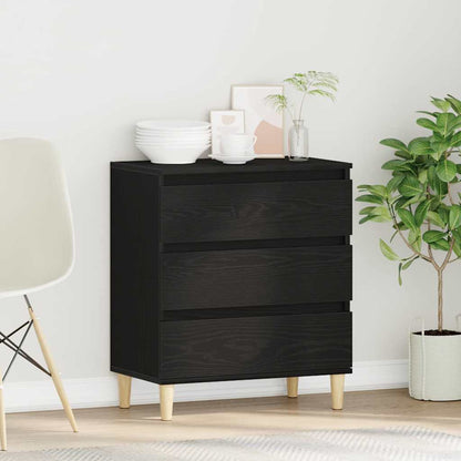 Servírovací Skříň Černý Dub 60 X 35 X 70 Cm Kompozitní Dřevo