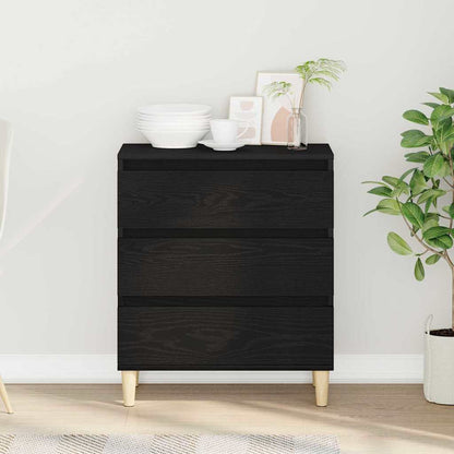 Servírovací Skříň Černý Dub 60 X 35 X 70 Cm Kompozitní Dřevo