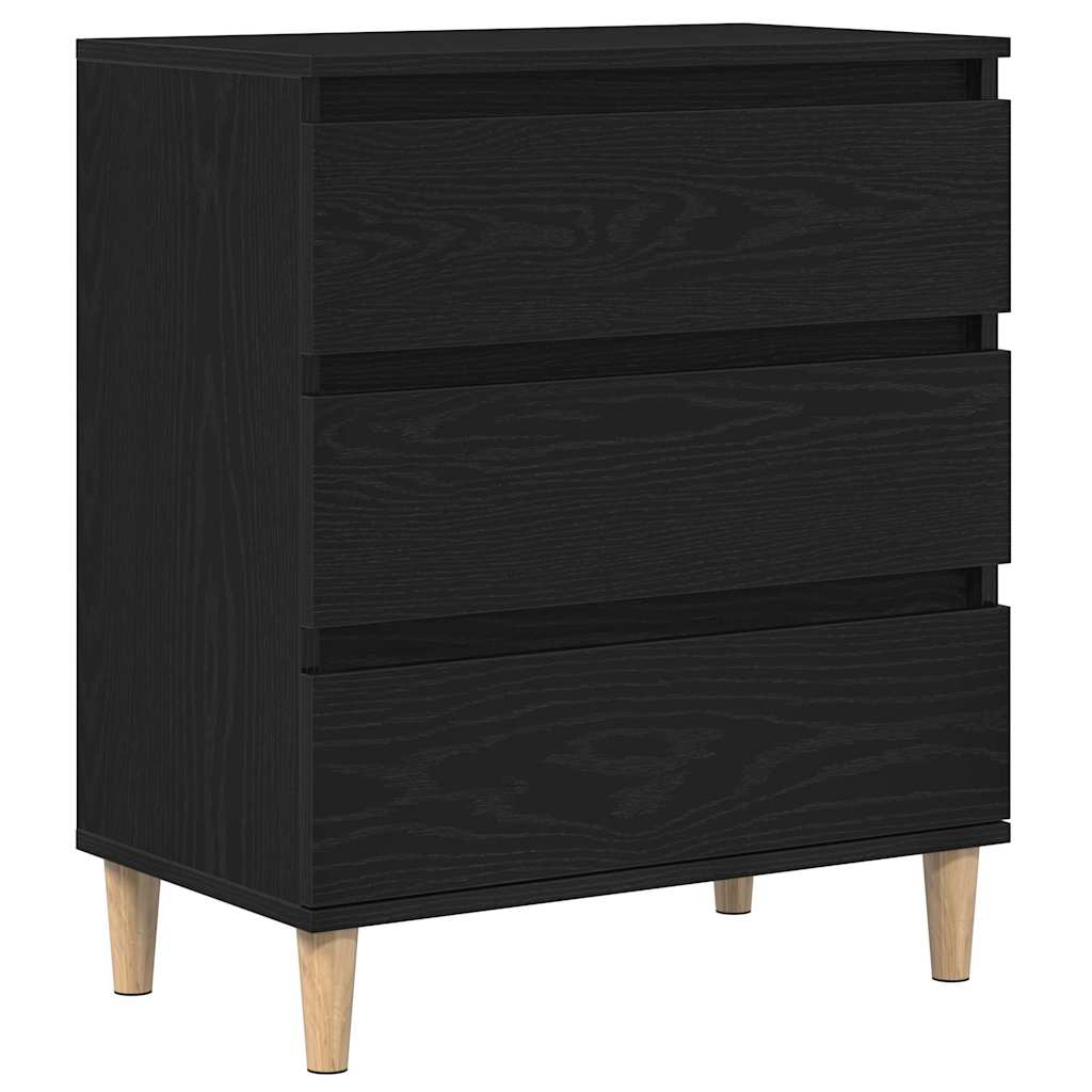 Servírovací Skříň Černý Dub 60 X 35 X 70 Cm Kompozitní Dřevo