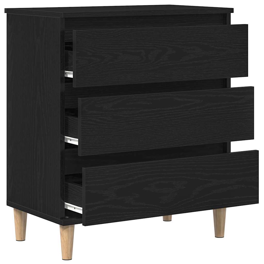 Servírovací Skříň Černý Dub 60 X 35 X 70 Cm Kompozitní Dřevo