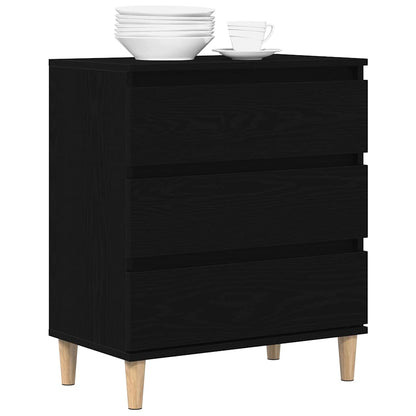 Servírovací Skříň Černý Dub 60 X 35 X 70 Cm Kompozitní Dřevo