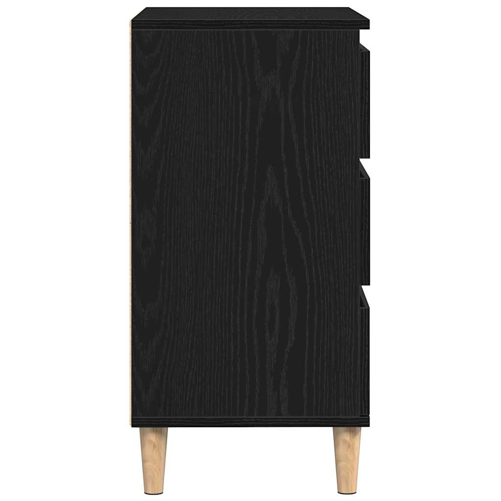 Servírovací Skříň Černý Dub 60 X 35 X 70 Cm Kompozitní Dřevo