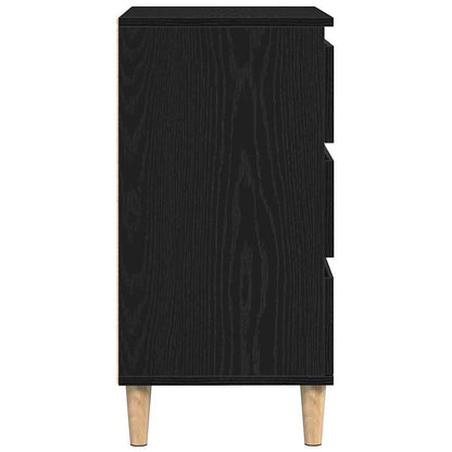 Servírovací Skříň Černý Dub 60 X 35 X 70 Cm Kompozitní Dřevo