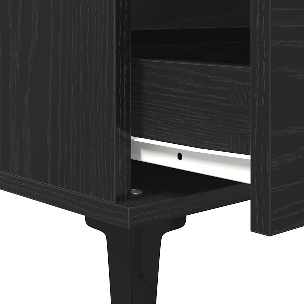 Servírovací Skříň Černý Dub 60 X 35 X 70 Cm Kompozitní Dřevo