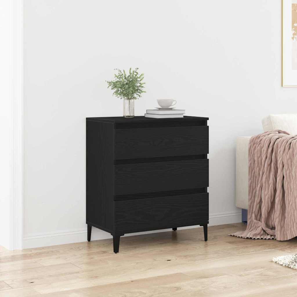 Servírovací Skříň Černý Dub 60 X 35 X 70 Cm Kompozitní Dřevo
