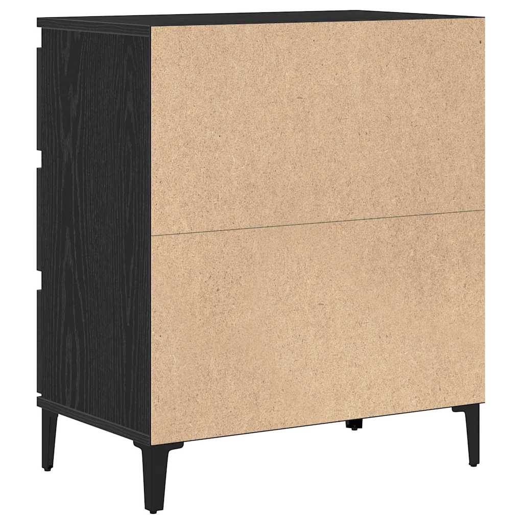 Servírovací Skříň Černý Dub 60 X 35 X 70 Cm Kompozitní Dřevo
