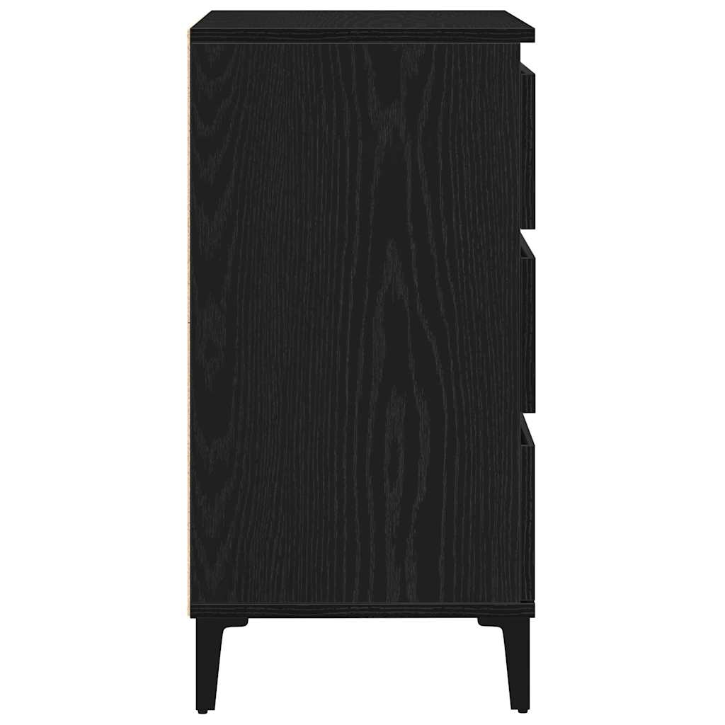 Servírovací Skříň Černý Dub 60 X 35 X 70 Cm Kompozitní Dřevo