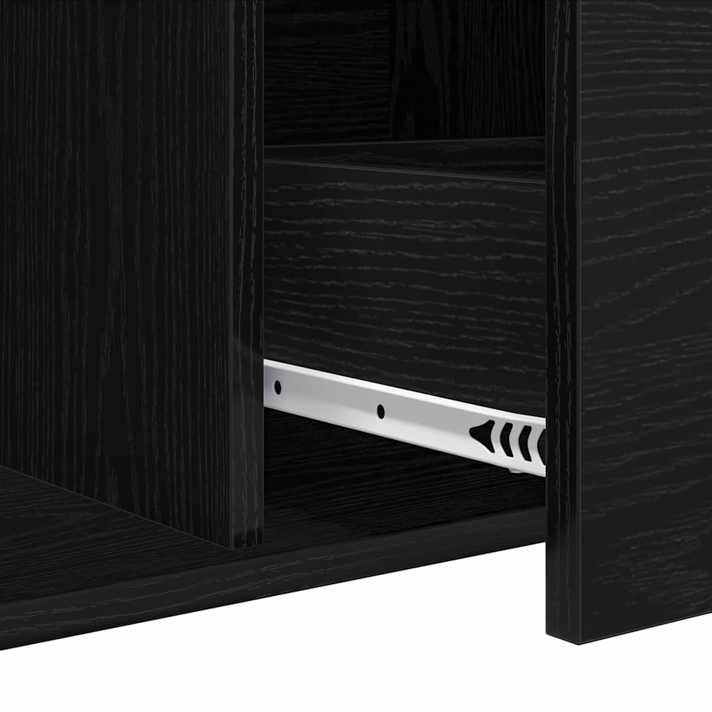 Servírovací Skříň Černý Dub 104 X 35 X 70 Cm Kompozitní Dřevo