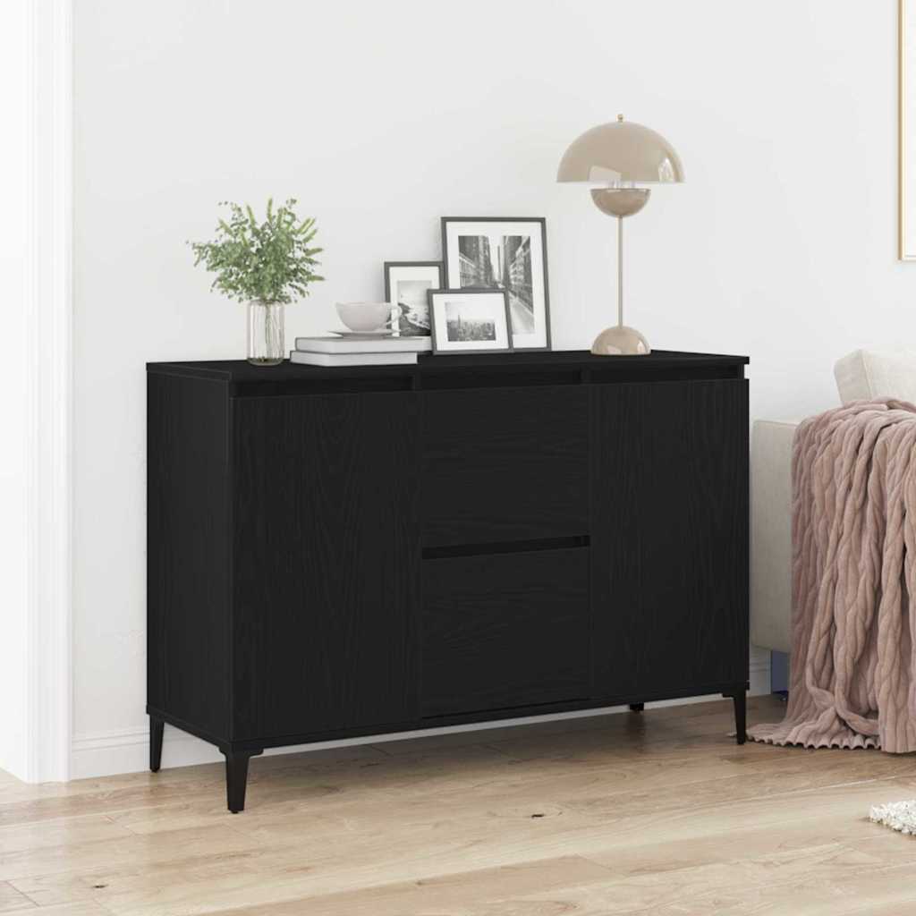 Servírovací Skříň Černý Dub 104 X 35 X 70 Cm Kompozitní Dřevo