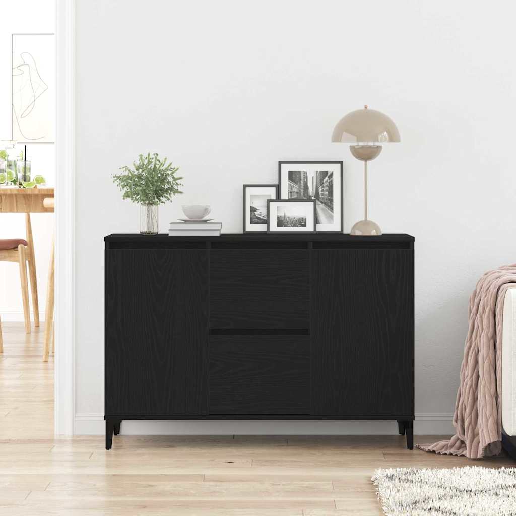 Servírovací Skříň Černý Dub 104 X 35 X 70 Cm Kompozitní Dřevo