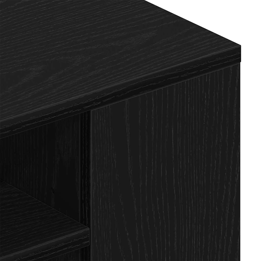 Televizní Skříň 100 X 30 X 26,5 Cm Černý Dub Kompozitní Dřevo