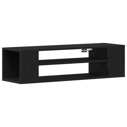 Televizní Skříň 100 X 30 X 26,5 Cm Černý Dub Kompozitní Dřevo