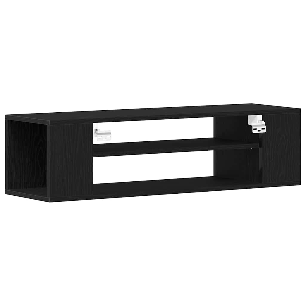 Televizní Skříň 100 X 30 X 26,5 Cm Černý Dub Kompozitní Dřevo