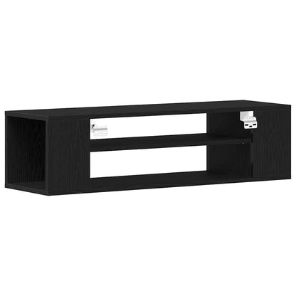 Televizní Skříň 100 X 30 X 26,5 Cm Černý Dub Kompozitní Dřevo