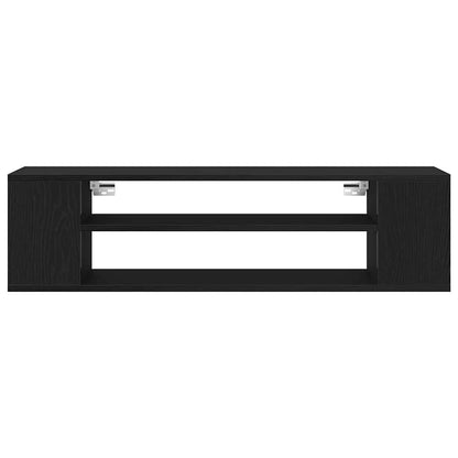 Televizní Skříň 100 X 30 X 26,5 Cm Černý Dub Kompozitní Dřevo