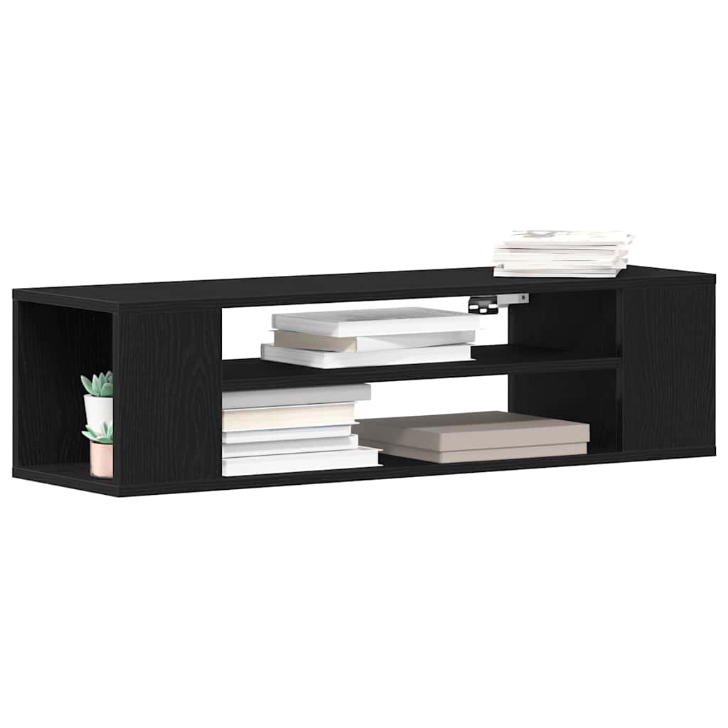 Televizní Skříň 100 X 30 X 26,5 Cm Černý Dub Kompozitní Dřevo