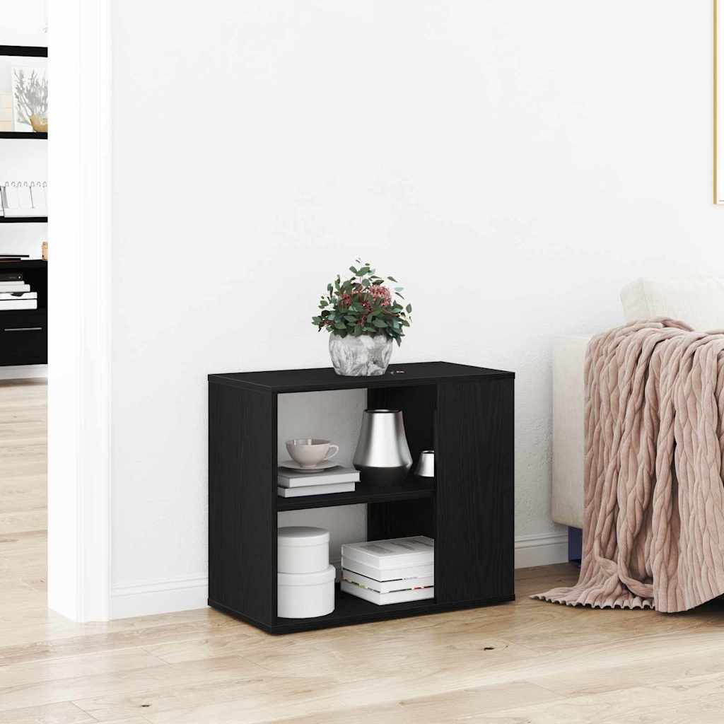 Servírovací Skříň Černý Dub 60 X 30 X 50 Cm Kompozitní Dřevo