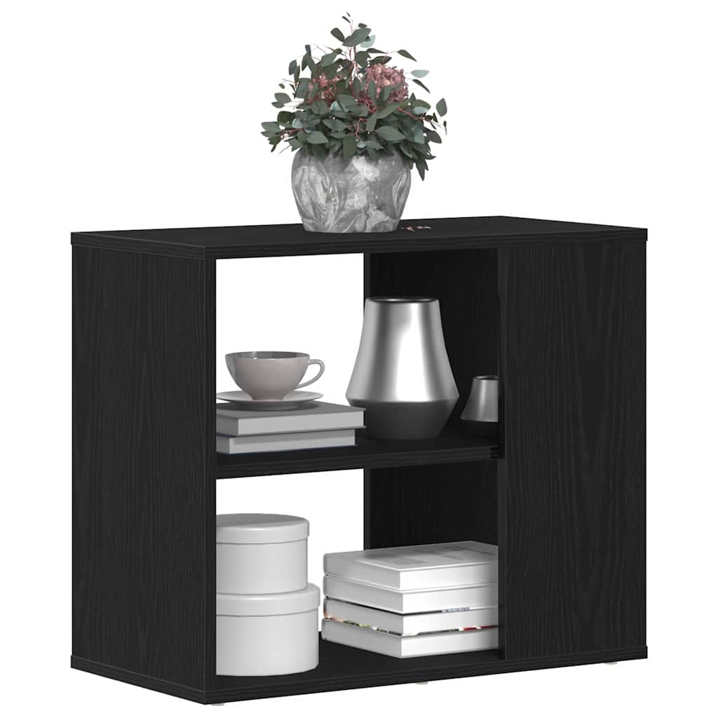 Servírovací Skříň Černý Dub 60 X 30 X 50 Cm Kompozitní Dřevo