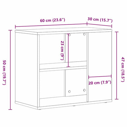 Servírovací Skříň Černý Dub 60 X 30 X 50 Cm Kompozitní Dřevo