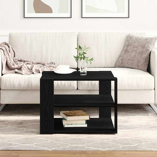 Konferenční Stolek Černý Dub 58 X 58 X 40 Cm Dřevěný Materiál