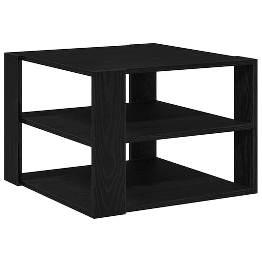 Konferenční Stolek Černý Dub 58 X 58 X 40 Cm Dřevěný Materiál