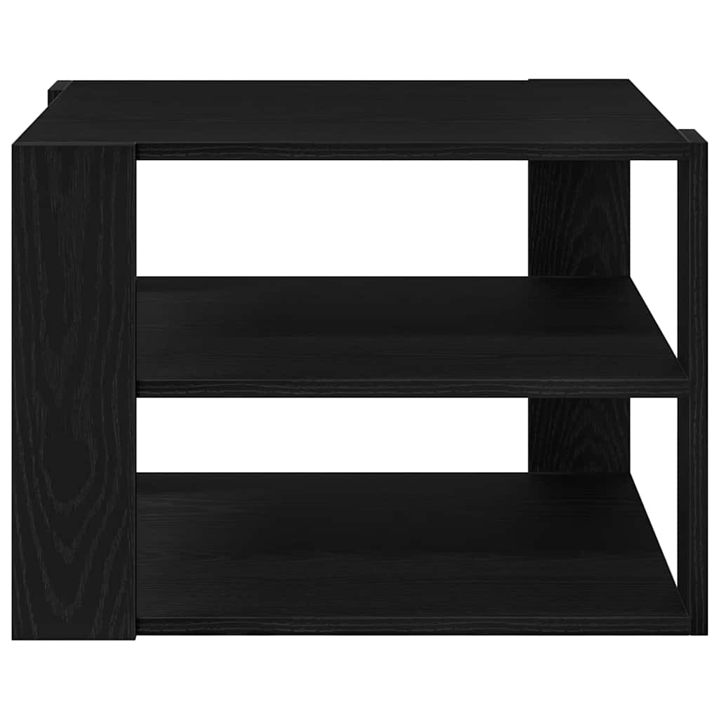 Konferenční Stolek Černý Dub 58 X 58 X 40 Cm Dřevěný Materiál