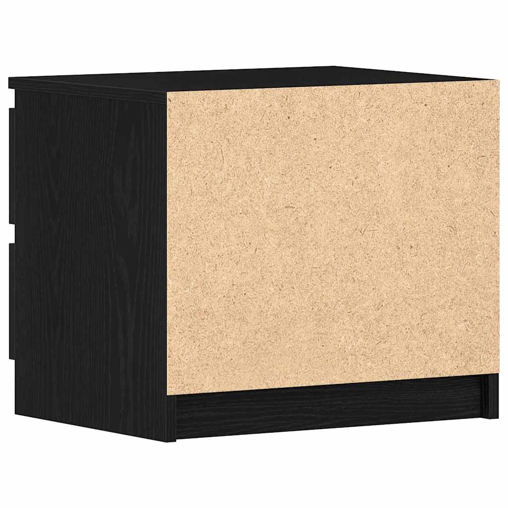 Noční Skříňka 2 Ks Černý Dub 50 X 40 X 43,5 Cm Kompozitní Dřevo