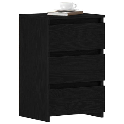 Noční Skříňka 2 Ks Černý Dub 40 X 35 X 62,5 Cm Kompozitní Dřevo