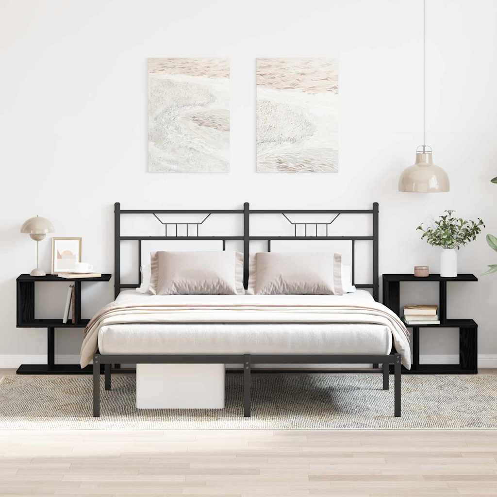 Noční Skříňka 2 Ks Černý Dub 50 X 30 X 51,5 Cm Kompozitní Dřevo