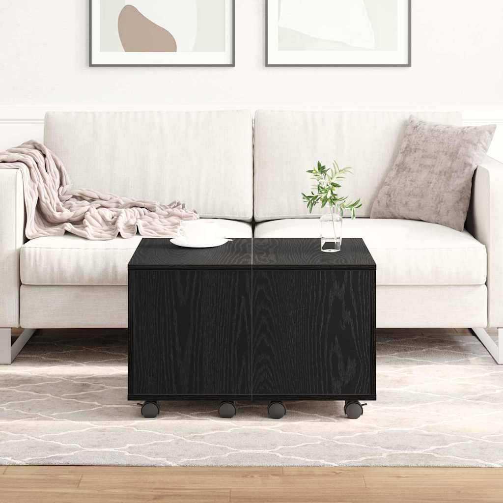 Konferenční Stolek Černý Dub 60 X 60 X 38 Cm Kompozitní Dřevo