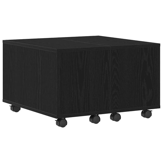 Konferenční Stolek Černý Dub 60 X 60 X 38 Cm Kompozitní Dřevo