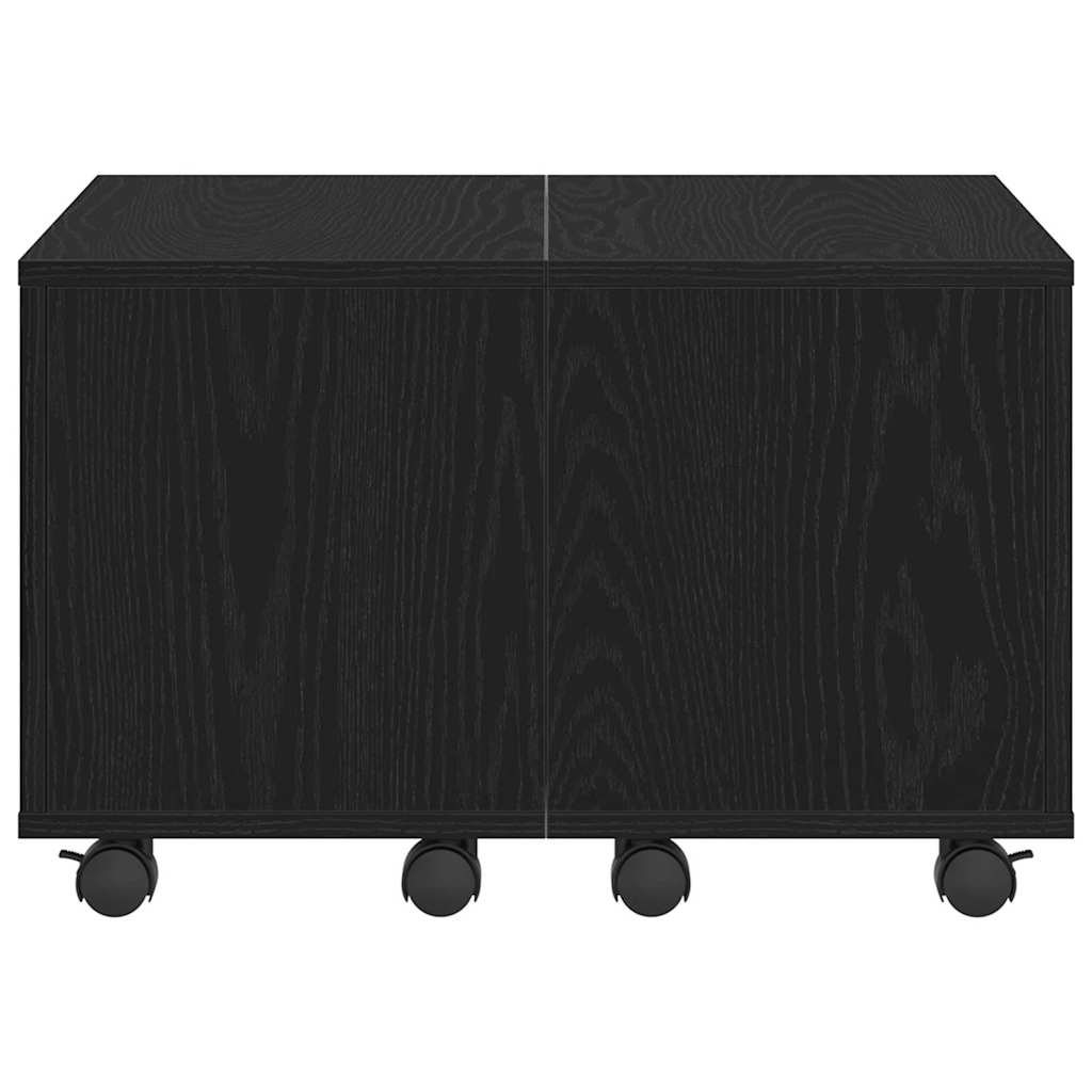 Konferenční Stolek Černý Dub 60 X 60 X 38 Cm Kompozitní Dřevo