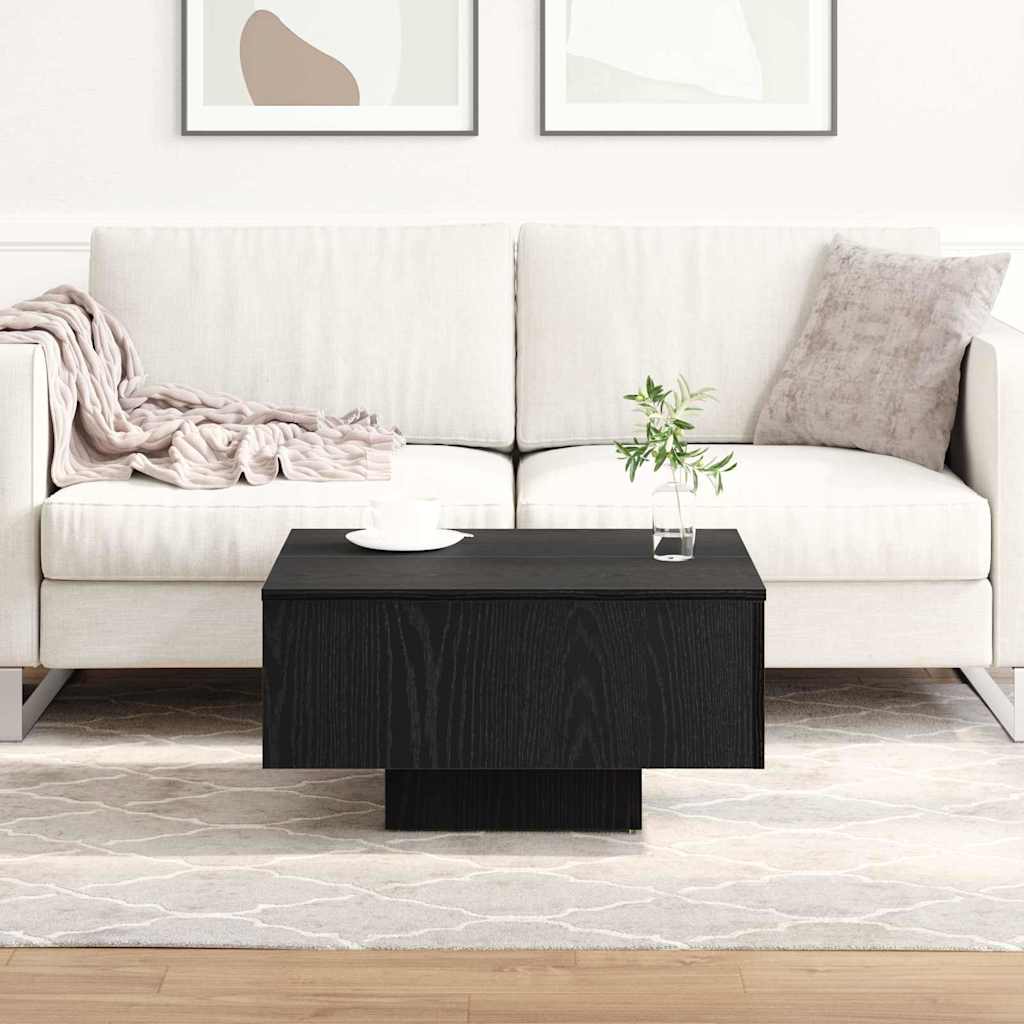 Konferenční Stolek Černý Dub 60 X 60 X 31,5 Cm Kompozitní Dřevo