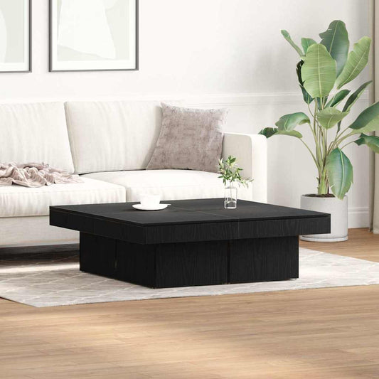 Konferenční Stolek Černý Dub 90 X 90 X 28 Cm Kompozitní Dřevo