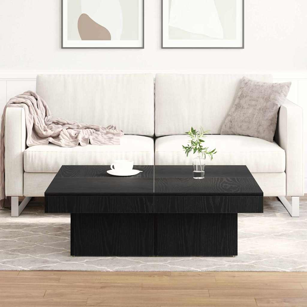 Konferenční Stolek Černý Dub 90 X 90 X 28 Cm Kompozitní Dřevo