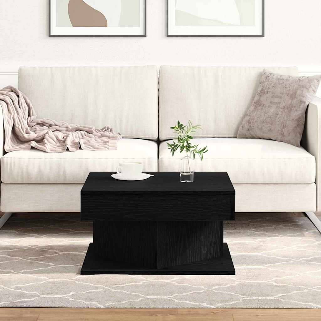 Konferenční Stolek Černý Dub 57 X 57 X 30 Cm Kompozitní Dřevo