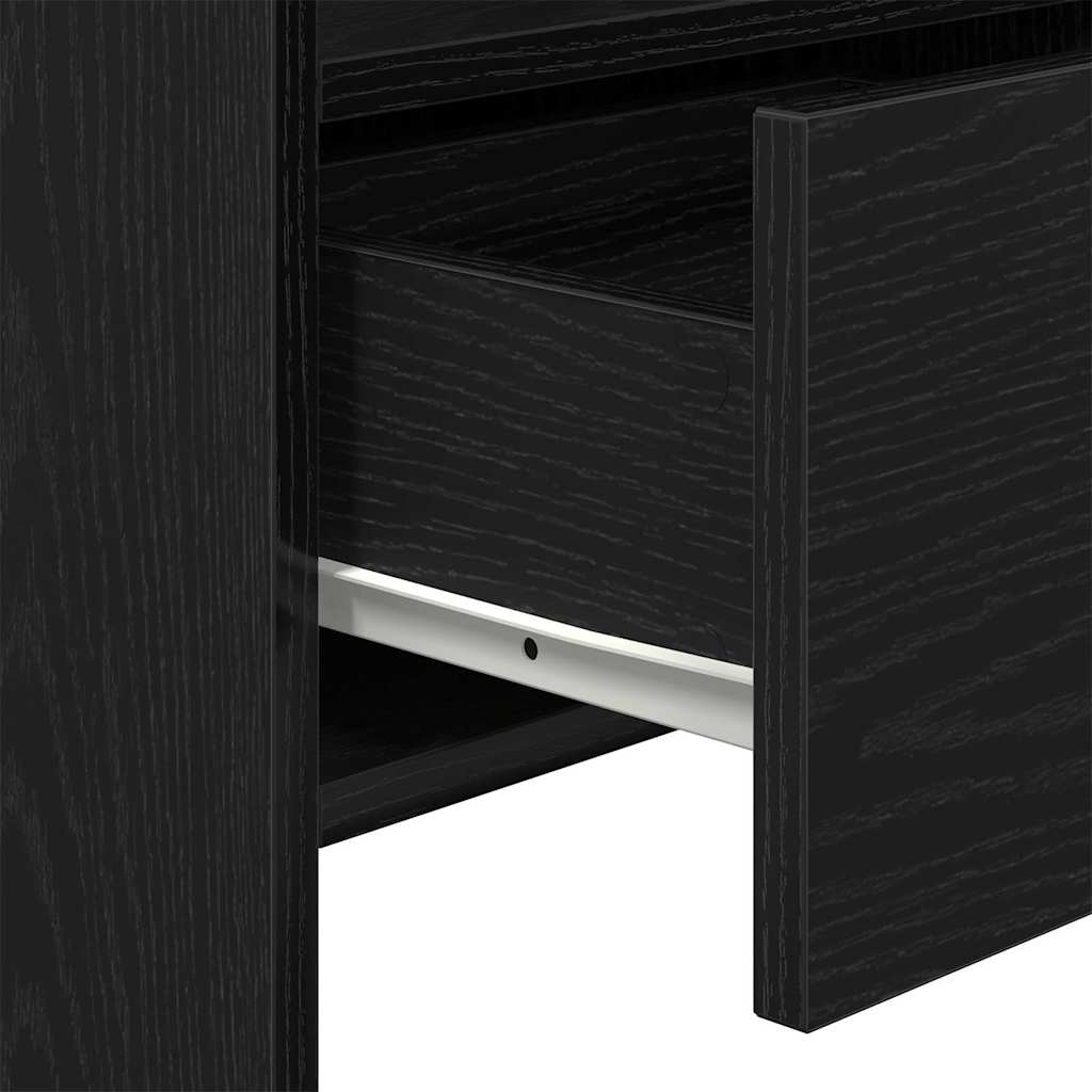 Servírovací Skříň Černý Dub 105 X 30 X 70 Cm Kompozitní Dřevo