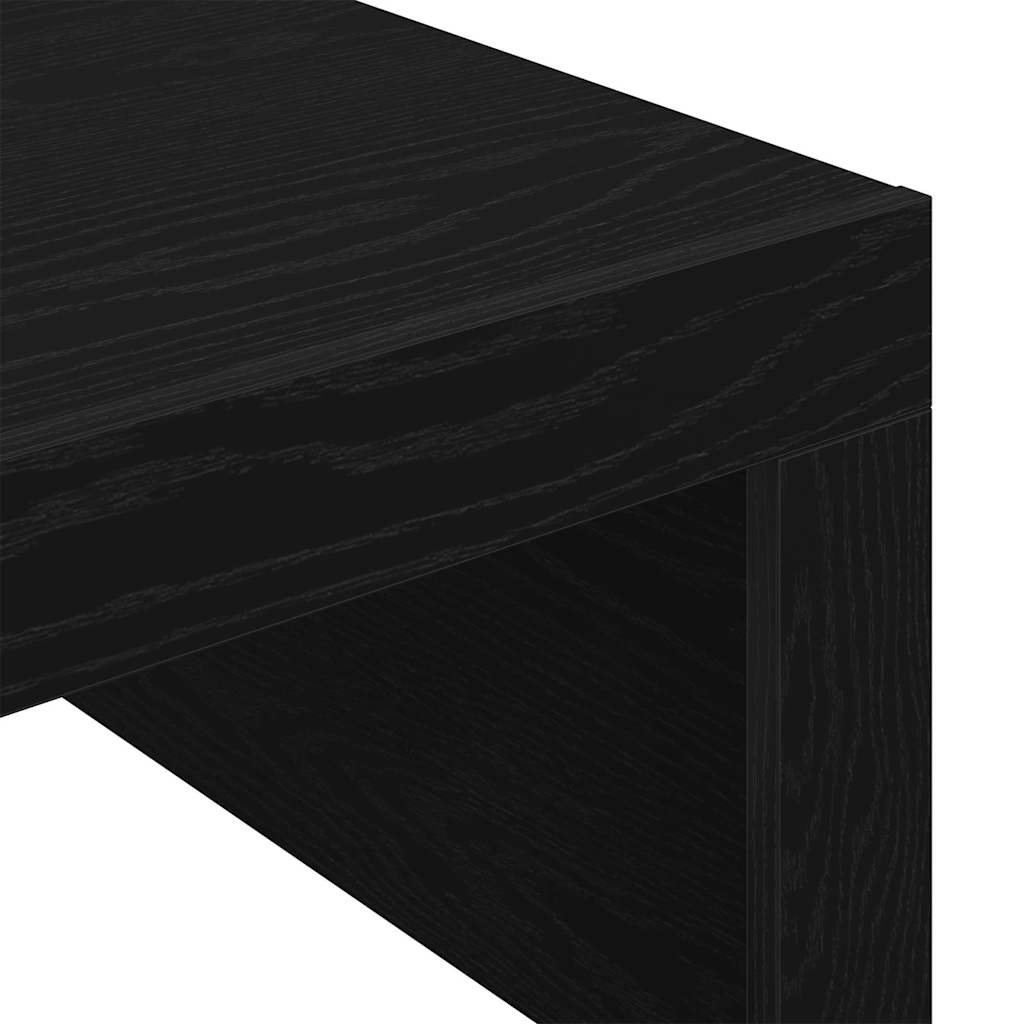 Konferenční Stolek Černý Dub 100 X 100 X 35 Cm Kompozitní Dřevo