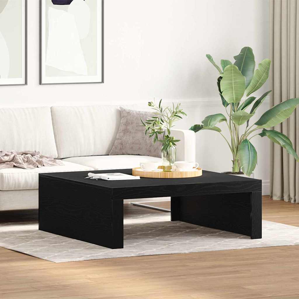 Konferenční Stolek Černý Dub 100 X 100 X 35 Cm Kompozitní Dřevo